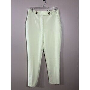 Zara Pastel Lime Green Yellow Demi Flare Viscose Blend Pants Medium